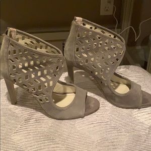 BCBG Suede gray heels
